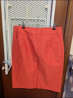 J. Crew Coral Pencil Skirt